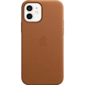 Чехол Apple iPhone 12/ 12 Pro Leather MagSafe MHKF3, Saddle Brown, Золотисто-коричневый